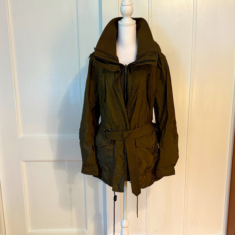 Burberry Dark Olive Utility Rain Jacket